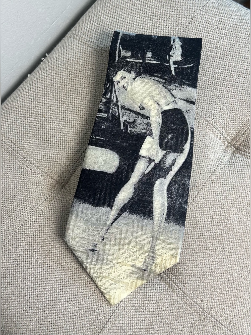 Vintage Giorgio Sistina Necktie Silk Novelty Dramatic Art Model Made in Italy